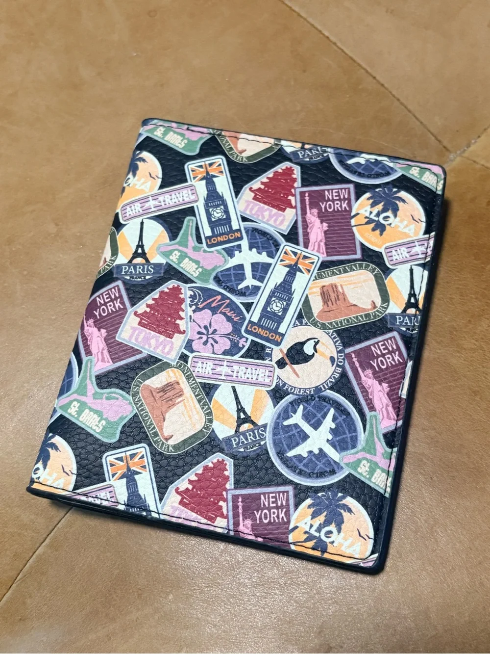 Travel Stamp Pattern Passport Case *NEW* Samantha Brown HSN